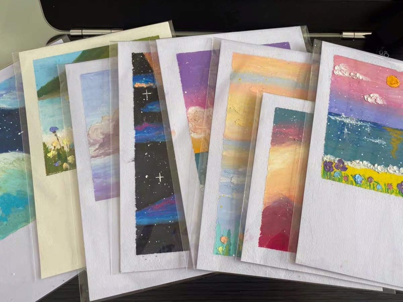 Delatanus 100Pcs 5-1/2 x 7-1/2 Inch Clear Cellophane Cello Bags,Thick Greeting Card Plastic Sleeves-Fit 5 X 7 Inch Cards with Envelope A6 A7 Photos Candy Treats 1.6-Mil - Image 2
